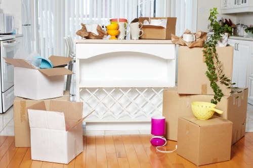 Commercial moving team preparing office relocation in Barnet