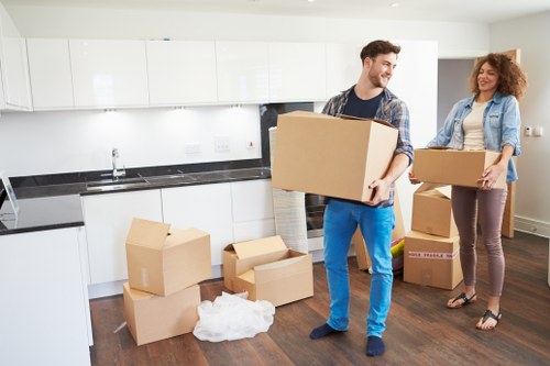 Moving team handling a family home relocation in Barnet with care