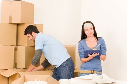 Packed moving van used for local removals in Barnet
