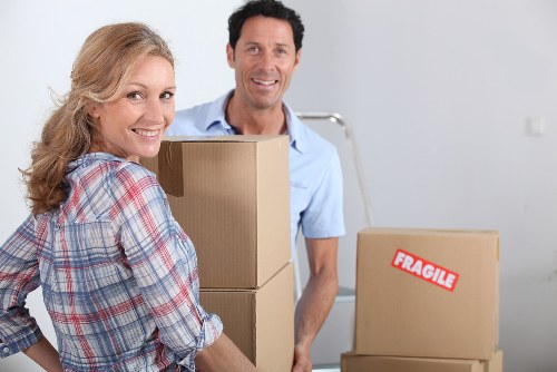 Removal team loading furniture and boxes for a Barnet house move